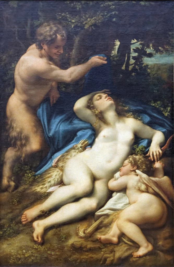 II - Gabinetto d'arte, The Bute collection, Correggio, Venere e l'Amore scoperti da un satiro